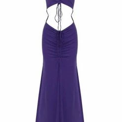Jessica Bara Jessica Bata Giovanna Cut Out Ruched Maxi Dress Influencer Style