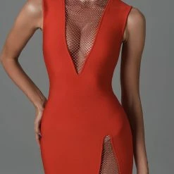 Jessica Bara Izzy Sleeveless Crystal Patchwork Dress Influencer Style