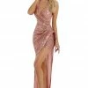 Nicole Bakti Sequins High Slit Gown The Event Shop
