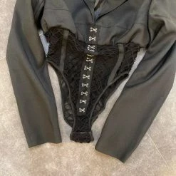 Jessica Bara Randy Long Sleeve Corset Bodysuit Birthday Suit