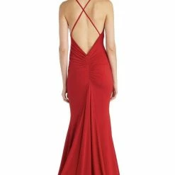 Jessica Bara Brennah Backless Ruched Gown