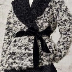 Jessica Bara Acacia Tweed Belted Wrap Coat The Event Shop