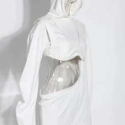 Jessica Bara Ross Cut Out Hooded Sweatshirt Tops