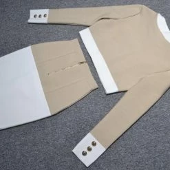 Jessica Bara Riley Color Contrast Two Piece Set Influencer Style