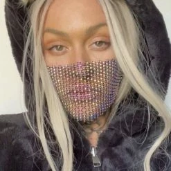 Accessories Zoey Rhinestone Face Masks
