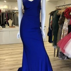 Jessica Bara Brennah Backless Ruched Gown