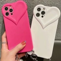 ReveBoutique Jessica Bara Haylee Heart Pearl Crossbody Phone Case Accessories