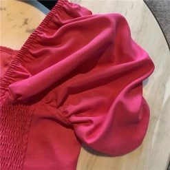 Summer Lovin' Jessica Bara Olenna Puff Sleeve Crop Top