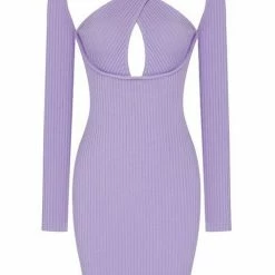 Jessica Bara Catarina Long Sleeve Open Back Mini Dress