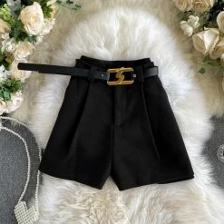 Jessica Bara Nellie High Waisted Belted Shorts Reve Doll Essentials