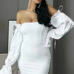 Summer Lovin' Jessica Bara Casey Off The Shoulder Mini Dress