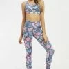 Jessica Bara Jada Snakeskin Sports Bra And Legging Two Piece Set Tops