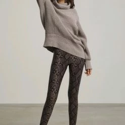 Commando Faux Leather Animal Legging With Perfect Control