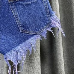 Jessica Bara Tanner Distressed Denim Mini Shorts