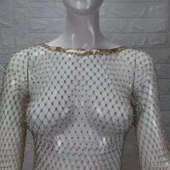 Influencer Style Jessica Bara Mercedes Diamond Fishnet Cover Up