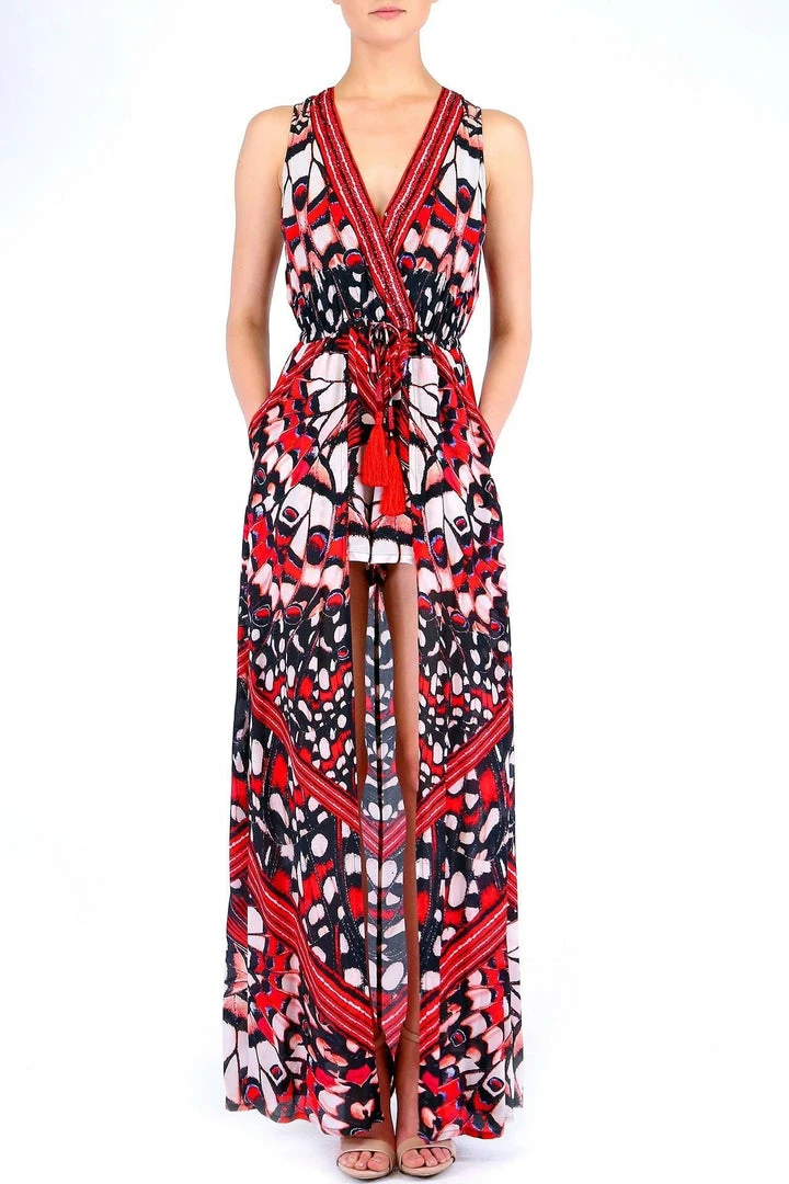 Summer Lovin' Shahida Parides V Neck Maxi Romper