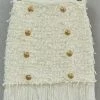 Jessica Bara Kamala Gold Button Fringe Skirt Reve Doll Essentials