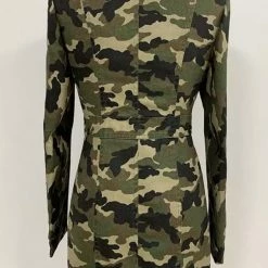 Jessica Bara Novah Camouflage Belted Mini Dress Dresses