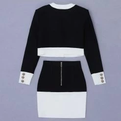 Jessica Bara Riley Color Contrast Two Piece Set Influencer Style