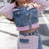 Reve Doll Essentials Jessica Bara Alice Pink Patchwork Denim Skirt