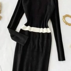 Jessica Bara Reyna Long Sleeve Knit Midi Dress Reve Doll Essentials