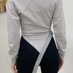 Jessica Bara Vance Long Sleeve Buckle Cowl Neck Top Tops
