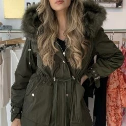 Jessica Bara Patty Faux Fur Trim Hooded Parka Jacket