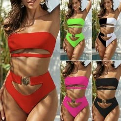 Jessica Bara Lotus Metal Buckle Bikini Set Poolside Essentials