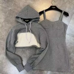 Reve Doll Essentials Jessica Bara Lovey Crop Top & Dress Two Piece Set