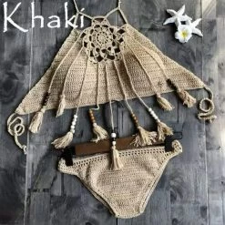 Jenna Jenovich Jessica Bara Ofelia Crochet Bikini Set