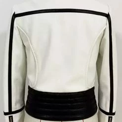 Jessica Bara Alex Color Contrast Leather Jacket