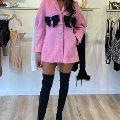 Jessica Bara Addie Silver Button Bow Jacket