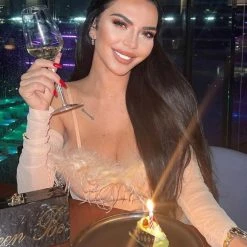 Jessica Bara Cambri Off The Shoulder Feather Corset Dress