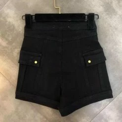 Jessica Bara Luann High Waisted Denim Shorts