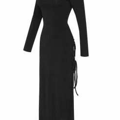 Dresses Jessica Bara Cesca Asymmetrical Lace Up Back Maxi Dress