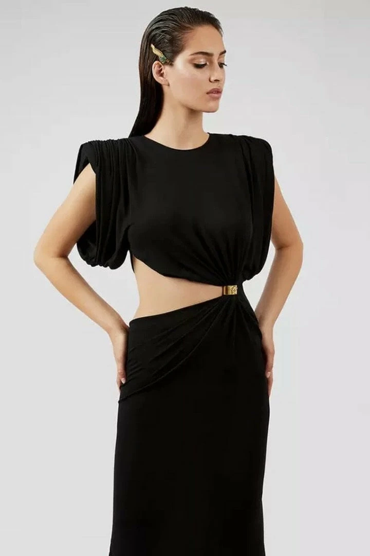 Influencer Style Jessica Bara Veronica Short Sleeve Cut Out Mini Dress