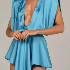 Influencer Style Jessica Bara Israel Deep V Flowy Romper