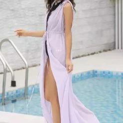 Summer Lovin' Jessica Bara Leilani Lace Trim Cover Up