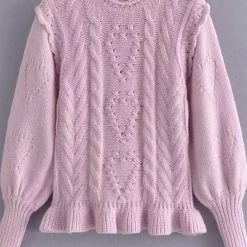 Jessica Bara Lottie Fuzzy Knit Sweater And Skirt Two Piece Set