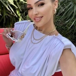 Jessica Bara Venice Sleeveless Backless Chain Maxi Dress