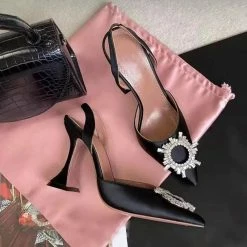 Jessica Bara Miller Rhinestone Pointed Heels Influencer Style