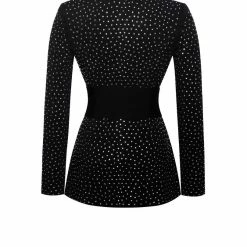 Jessica Bara Mackenna Rhinestone Belted Blazer Birthday Suit