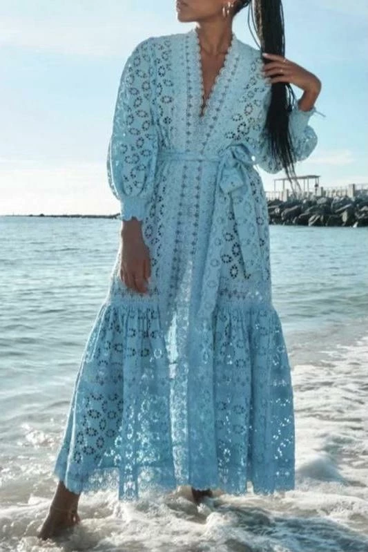 Jessica Bara Anastasia Lace Maxi Cover Up