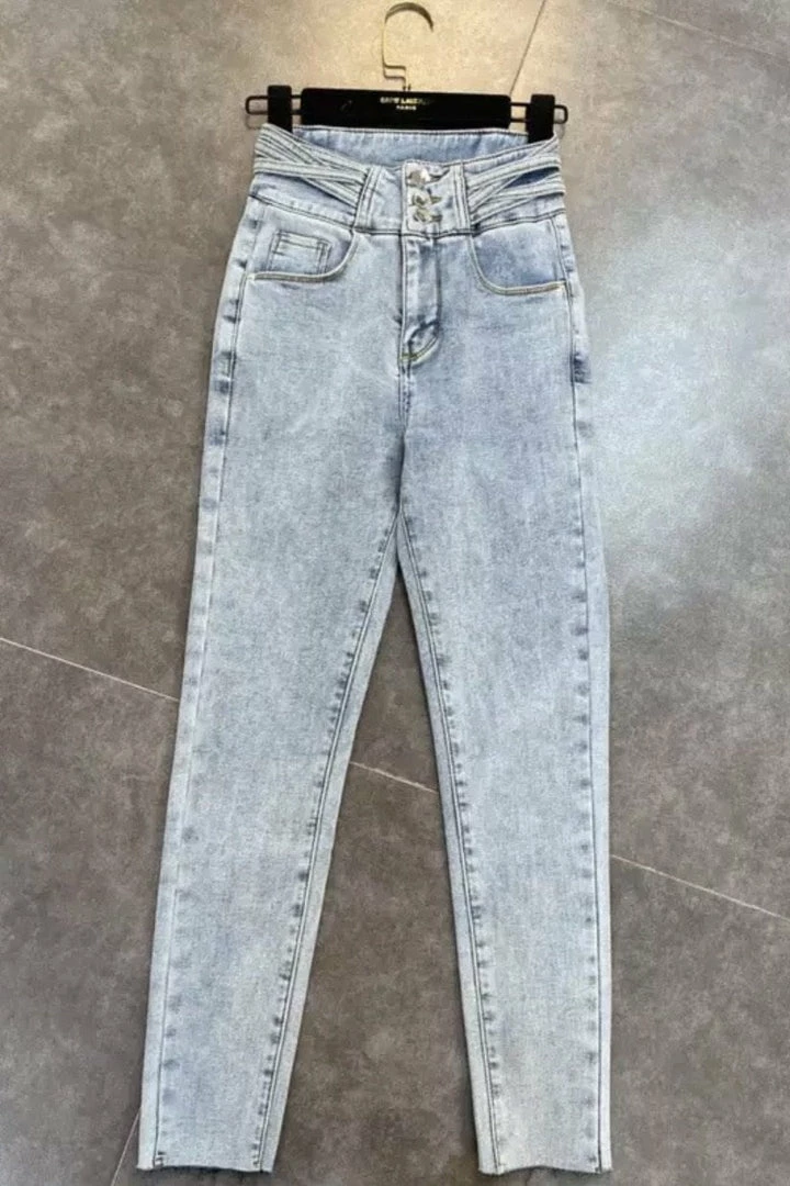 Reve Doll Essentials Jessica Bara Amelia High Waisted Straight Leg Jeans