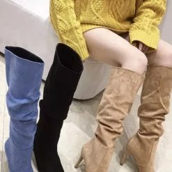 Jessica Bara Marcus Faux Suede Knee High Boots Reve Doll Essentials