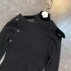 Jessica Bara Jaxson Lace Up Cold Shoulder Dress Dresses