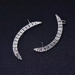 Jessica Bara Stella Platinum Plated Crescent Moon Ear Cuff The Event Shop