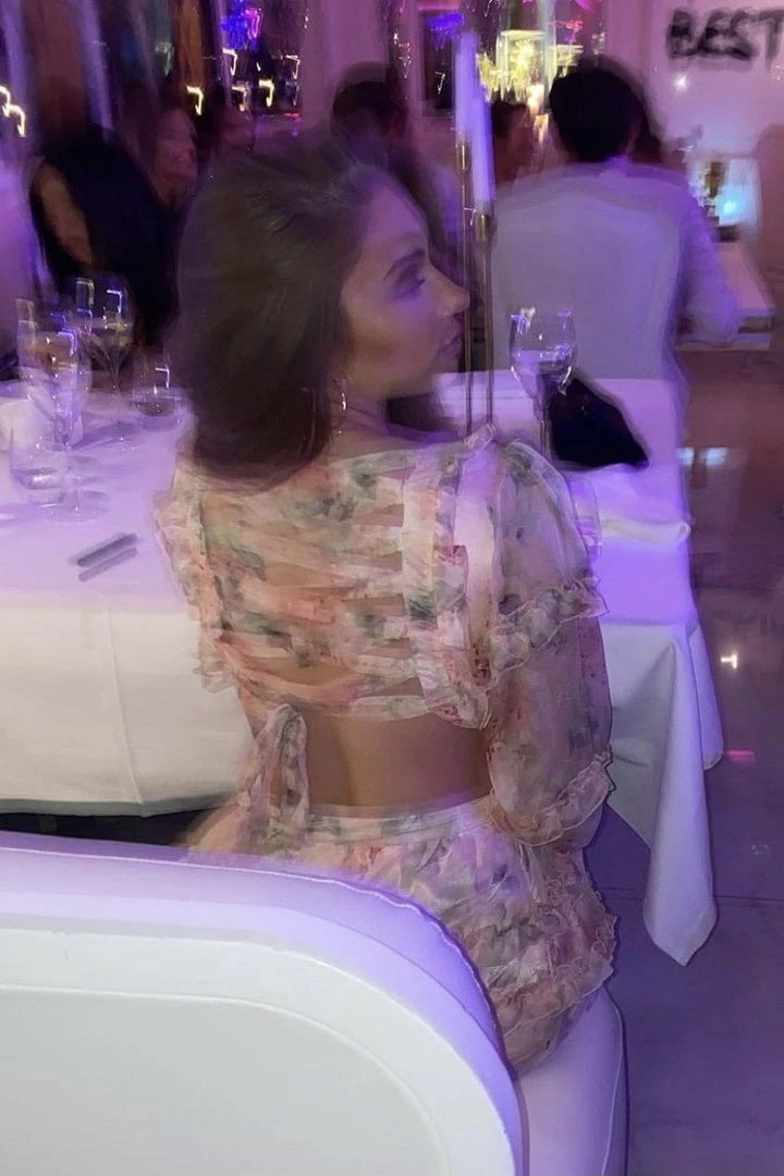 Jessica Bara Dawn Long Sleeve Print Mini Dress