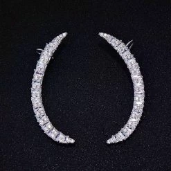 Jessica Bara Stella Platinum Plated Crescent Moon Ear Cuff The Event Shop