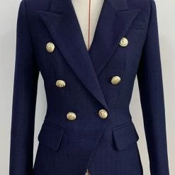 Jessica Bara Textured Donatella Double Breasted Blazer Reve Doll Essentials